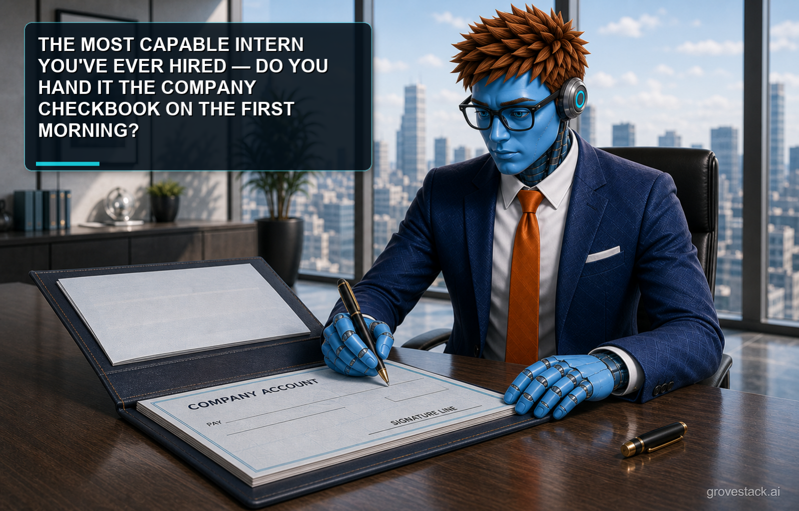 The Intern with the Company Checkbook — slide 1 of 4