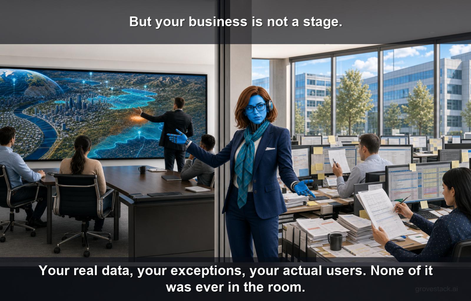AI Theater — slide 3 of 5