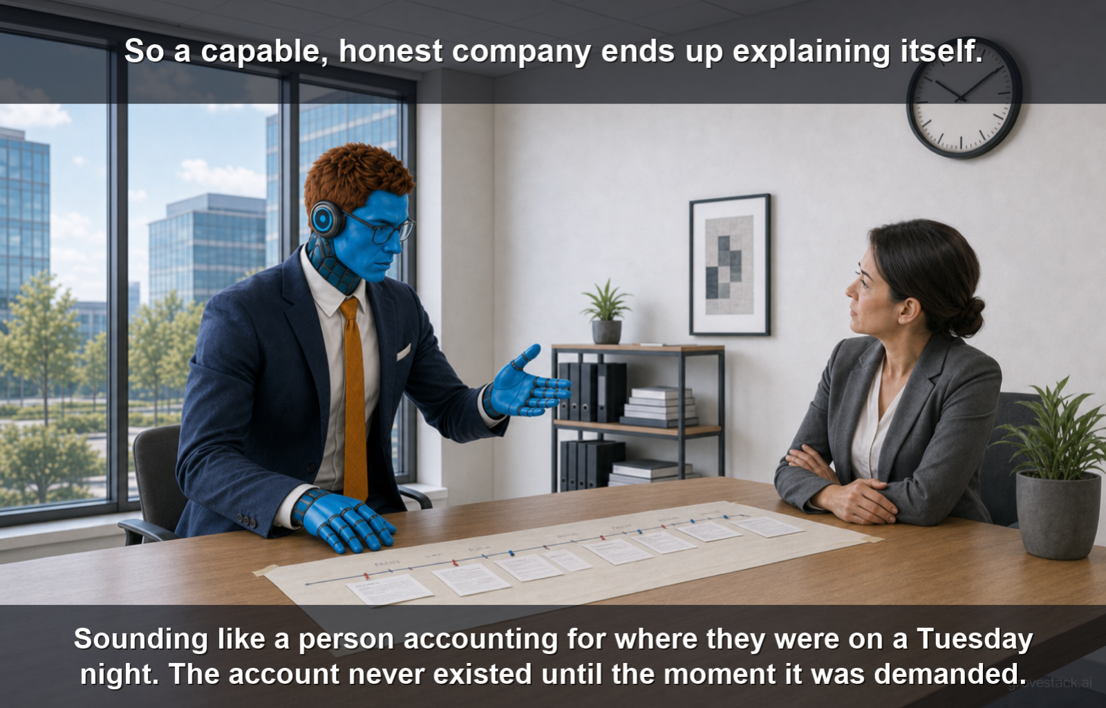 The Retroactive Alibi — slide 3 of 5
