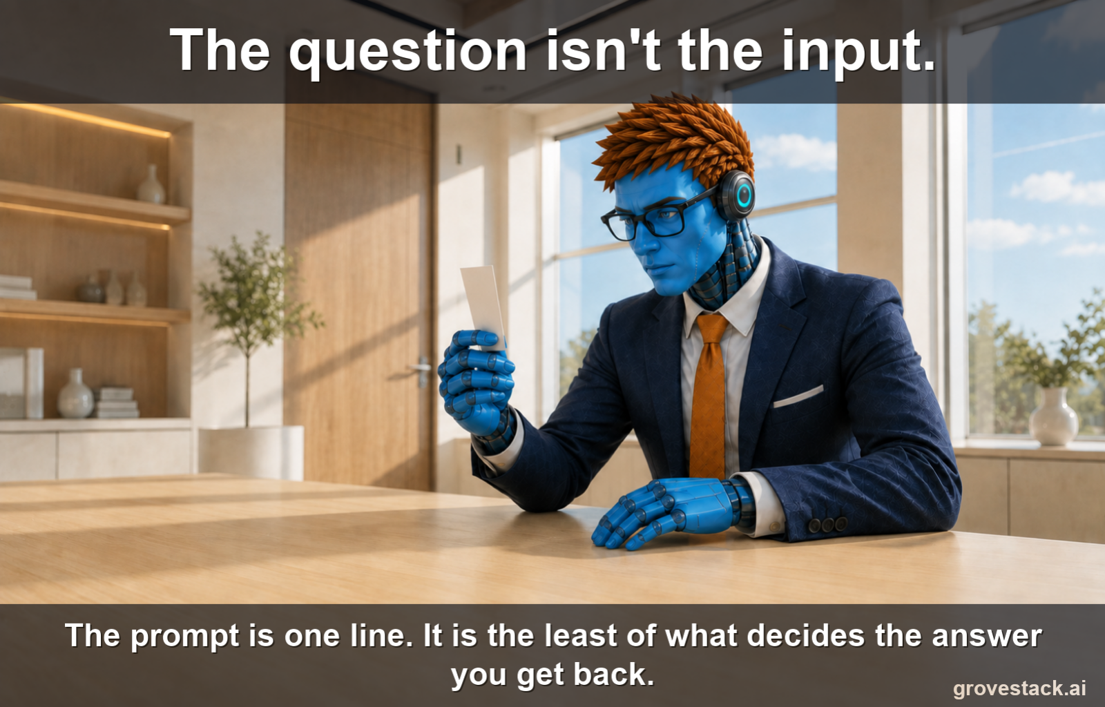 The Question Isn't the Input, slide 1 of 4